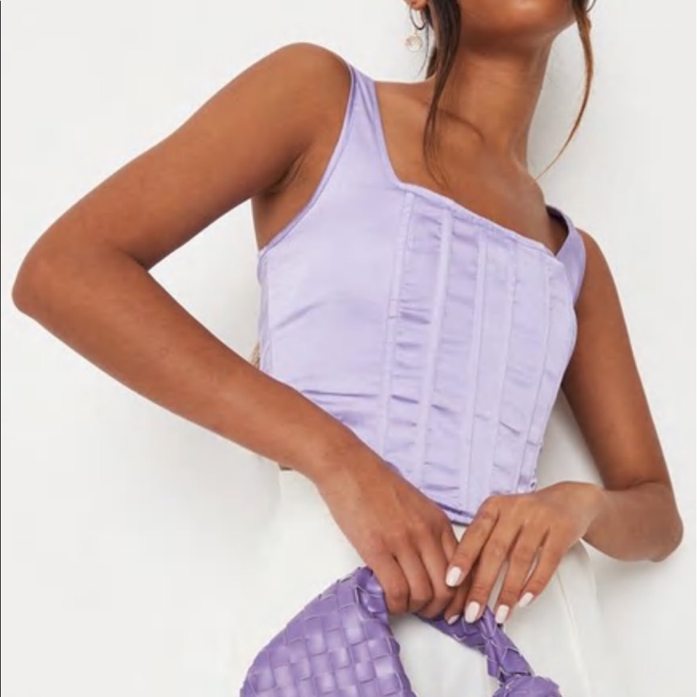 Lilac Satin Corset